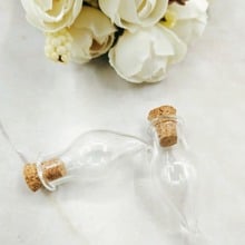 10pcs/lot clear Chili Shape Glass Cork stopper pefume bottles drift Bottle Jars Vials Wishing Bottles DIY Pendant party decor 2024 - buy cheap