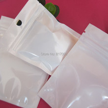 100pcs White Zip Lock Packaging Bag Reclosable Plastic Poly Clear Zipper Package Bags Resealable Hang Hole Pocket 2024 - buy cheap