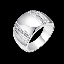925 Sterling Silver Woman/ Man Lover's Ring CZ Crystal Wedding Engagement Wholesale Fashion Finger Rings Jewelry 2024 - buy cheap