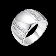 Anillo de Plata de Ley 925 para mujer/hombre, joyería de compromiso de boda de cristal CZ, venta al por mayor, joyería de moda para cumpleaños 2024 - compra barato