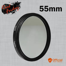 55 мм CPL поляризационный фильтр для Canon Sony Fuji Olympus Nikon D5600 D5500 D5300 D7500 D3400 D3300 D5 AF-P аксессуары для SLR камеры 2024 - купить недорого
