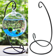 Iron Candle Holder Hanging Item for Wedding Room Decoration Glass Ball Lantern Holders Hanging Candlestick Candles Stand 1Pcs 2024 - buy cheap