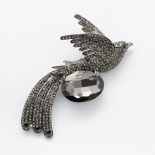 Украшенные стразами животного Павлин Брошь Pin для Для женщин Jewelry 6506 2024 - купить недорого