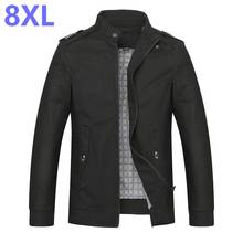 10XL 9XL 8XL 6XL 5XL 4XL brand casual short jackets coat men black solid Mens plus size coats clothing stand collar Men clothes 2024 - buy cheap