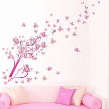 Flying Flower Floral Butterflies Wall Stickers Decals Living Room Bedroom TV Sofa Background Decor Mural Poster 2024 - buy cheap
