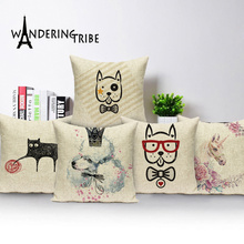 Unicorn Cushion Covers Animal Throw Pillow Cover Nordic Home Decoration Living Room Cushions Custom Quality Linen Kissen 45*45 2024 - buy cheap