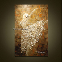 Ballet Dancer Hand Painted Picture Modern Abstract Palette Knife Oil Painting On Canvas Wall Art For Living Room Home Decoration 2024 - buy cheap
