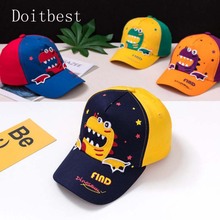 Doitbest 2 para 8 Anos de idade da Criança Boné de Beisebol do Hip Hop Outono Pequeno dinossauro crianças Chapéu de Sol dos desenhos animados Das Meninas Dos Meninos tampas snapback chapéus 2024 - compre barato