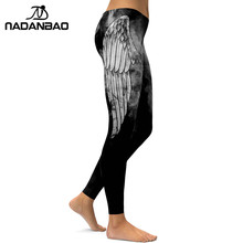 NADANBAO New Angel Devil Wings Leggings Women 3D Printed White Angel Devil Wings Fitness Leggins Mujer Pants Elastic Trousers 2024 - buy cheap