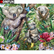 Homfun diamante completo "coala animal" diy 5d pintura diamante ponto cruz decoração de casa imagem de strass artesanal a13023 2024 - compre barato