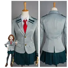 Boku no Hero Academia, disfraz de My Hero Academia, Ochako Uraraka, disfraz de Asui Tsuyu, uniforme escolar, vestido para niña 2024 - compra barato