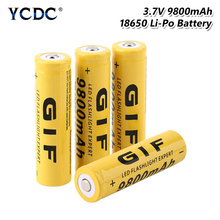 1/2/4/6/8 Pieces GTF 18650 Battery Rechargeable Battery 3.7 V 18650 9800mAh Li-ion Lithium-ion Batteries LED Light Torch Bateria 2024 - buy cheap