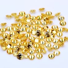 1000 piezas AAAAA + 1mm-4mm oro CZ piedra cuentas de corte redondo Zirconia cúbica gemas sintéticas para DIY artesanía 3D joyas decoraciones 2024 - compra barato