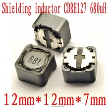 Inductor blindado SMD, 500 Uds., 12x12x7MM 680uh CDRH127 681 SMD, Inductores de potencia de protección de parches CDRH127R 2024 - compra barato