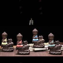 The Little Monk Censer Backflow Stick Incense Cones Burner Mini Craft Creative Home Decor Buddhist Small Buddha Burner 2024 - buy cheap