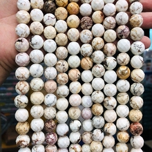 Wholesale 1string of 15.5"  Natural Magnesite Howlite Faceted Beads 6mm 8mm 10mm 12mm Brown Multi Gem stone Loose Jewelry beads 2024 - buy cheap