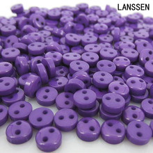 500 piezas 1/4 "Botones de resina redondos morados botones de coser para Scrapbooking artesanal 6,0mm Mini botones 2024 - compra barato