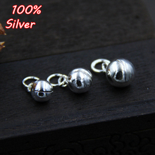 2 uds. S925, accesorios de plata esterlina, joyería artesanal, colgante de campanas de cuentas, 5mm, 6mm, 7mm 2024 - compra barato