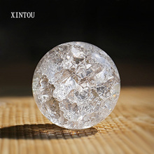 50 mm Crystal Ice Crack Ball Feng Shui Rockery Water Fountain Accessories Lucky Transfer Glass Terrarium figurines Home Decor 2024 - buy cheap
