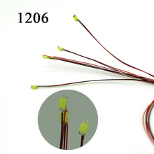 1206 SMD  model train HO N OO scale Pre-soldered micro litz wired LED leads  wires 20cm 2024 - buy cheap