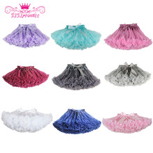 Free Shipping Fluffy Chiffon Pettiskirts Baby 21 Colors tutu skirts girls Princess Dance Party Tulle Skirt  petticoat wholesale 2024 - buy cheap