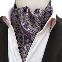 Стильный джентльменский формальный шарф, тканые фиолетовые шарфы с пейсли, подходящие к костюмам рубашек 2024 - купить недорого