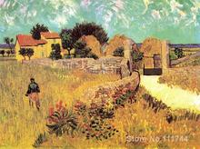 Vincent Van Gogh-pintura en lienzo de alta calidad, pintura al óleo de granja en provenzal, pintada a mano 2024 - compra barato