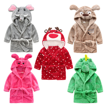 Unicorn Kids Robes Flannel Child Girls Robes animal Hooded Beach Kids Sleepwear Bathrobe Boys clothes Pajamas ropa bebe 2024 - buy cheap