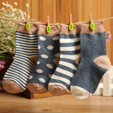 8pcs=4pairs baby socks  Striped Socks Baby new Boy Girl  Winter  Baby Slippers Socks Floor Children Socks YS8 2024 - buy cheap