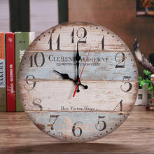New Fashion Vintage Style Silent Antique Wood Wall Clock Non-Ticking Silent Antique Wood Wall Clock for Home Kitchen Office 2024 - buy cheap