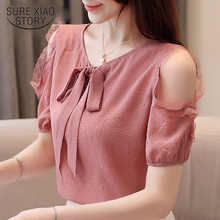 women blouse blusas mujer de moda 2019 short sleeve chiffon blouse off shouler top camisas mujer womens tops and blouses 4095 50 2024 - buy cheap