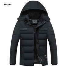 Jaqueta masculina de inverno com capuz, casaco quente e grosso para homens 2024 - compre barato