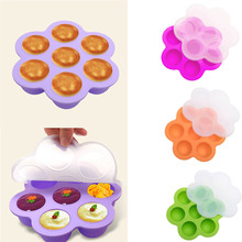 7 Holes Multifunctional Silicone Egg Bites Molds Reusable Storage Container Children Food Tray 2024 - buy cheap