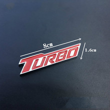 Adesivo de emblema para carro com reequipamento turbo de metal 3d, emblema vermelho de reequipamento, adesivos automotivos, para chevrolet cruze, toyota, 1 peça 2024 - compre barato