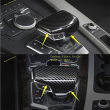 Lapetus Gear Shift Gearshift Knob Panel Cover Trim 1 Piece Auto Accessories Fit For Audi Q7 2016 2017 2018 ABS Carbon Fiber Look 2024 - buy cheap