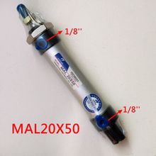 Cilindro de aire neumático, varilla única de doble acción, diámetro de 20mm, 50mm, MAL20X50 2024 - compra barato