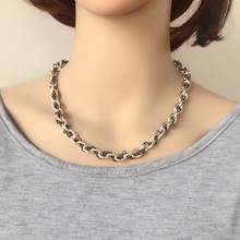 Fashion Choker Rhodium Chain Braided Necklace 2024 - buy cheap