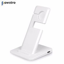 POWSTRO-soporte de carga blanco para iPhone y Apple Watch, estación de carga de 2000MmA 2024 - compra barato