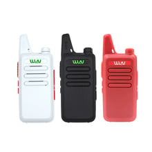 Mini walkie talkie com 16 canais de rádio bidirecional, rádio walkie talkie w1616w 106-174/400 mhz 5w 2024 - compre barato