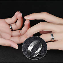 Fashion Romantic Couple Wedding Rings Men Titanium Steel Rings Women Female AAA Zircon Lover Valentine's Gift Engagemen Jewelry 2024 - buy cheap
