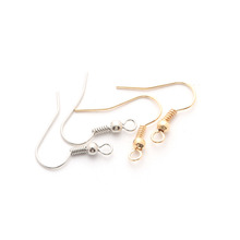 200pcs/lot Iron Ear Hook Wire Clasp With Bead Charms Earring Hooks Wires Fit DIY Jewelry Making Findings 2024 - buy cheap