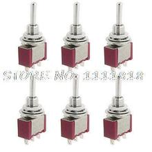 6 Pcs AC 250V 2A 120V 5A on-off-on SPDT 3 Pins Miniature Momentary Toggle Switch 2024 - buy cheap