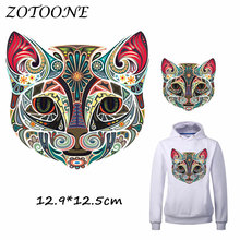 Zotoone emblemas coloridos de gato místico, para roupas, transferência de calor, emblemas para decoração, camisetas, acessórios diy 2024 - compre barato