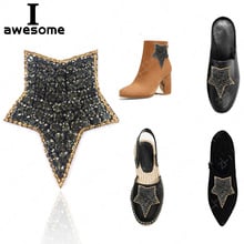 New DIY Black Pentagram star Accessories For Wedding Party Shoes High Heels Sandals Shoe Pumps Decorations Flats Shoe's flowers 2024 - buy cheap