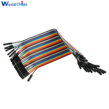 5x40 шт. цветной соединительный кабель Dupont 2,54 мм 1 P-1 P для Arduino 2024 - купить недорого