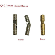 50PCS 5*25mm Solid Brass Barrel Hinge For Jewelry Chest Gift Wine Music Box Dollhouse Cabinet 2024 - buy cheap