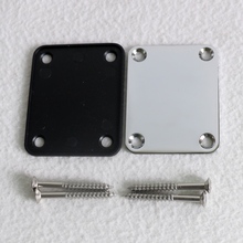 Sell guitar parts guitar neck joint plate with plastic plate & mounting screws Chrome color 2024 - buy cheap