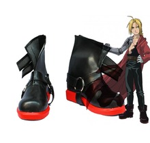 Fullmetal Alchemist Edward Elric Cosplay Shoes Boots Custom Made Halloween Cosplay Party 2024 - buy cheap