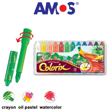 12 Colors/set Rotatable Thick Crayon Water-soluble Oil Painting Stick Easy-to-wash Safe Non-toxic Powder Crayon Kids Stationery 2024 - buy cheap