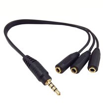 Divisor de Cable estéreo de 3,5mm, conector de Audio chapado en oro de 3,5mm (1/8 pulgadas), TRRS, macho a 3x1/8 pulgadas, 3,5mm, hembra 2024 - compra barato